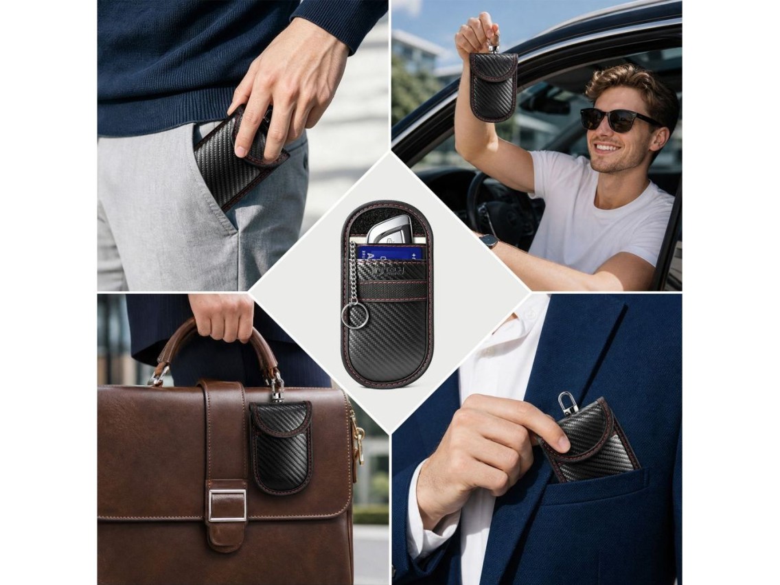 Tech-Protect KLR100 RFID anti-theft case - black and red