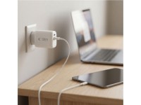 Tech-Protect NCA65W-GAN 2-Port PD 65W / QC3.0 2-Port Wall Charger - White Tech-Protect NCA65W-GAN 2-Port PD 65W / QC3.0 2-Port Wall Charger - White