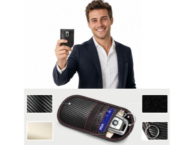 Capa antirroubo Tech-Protect KLR100 RFID - preta e vermelha