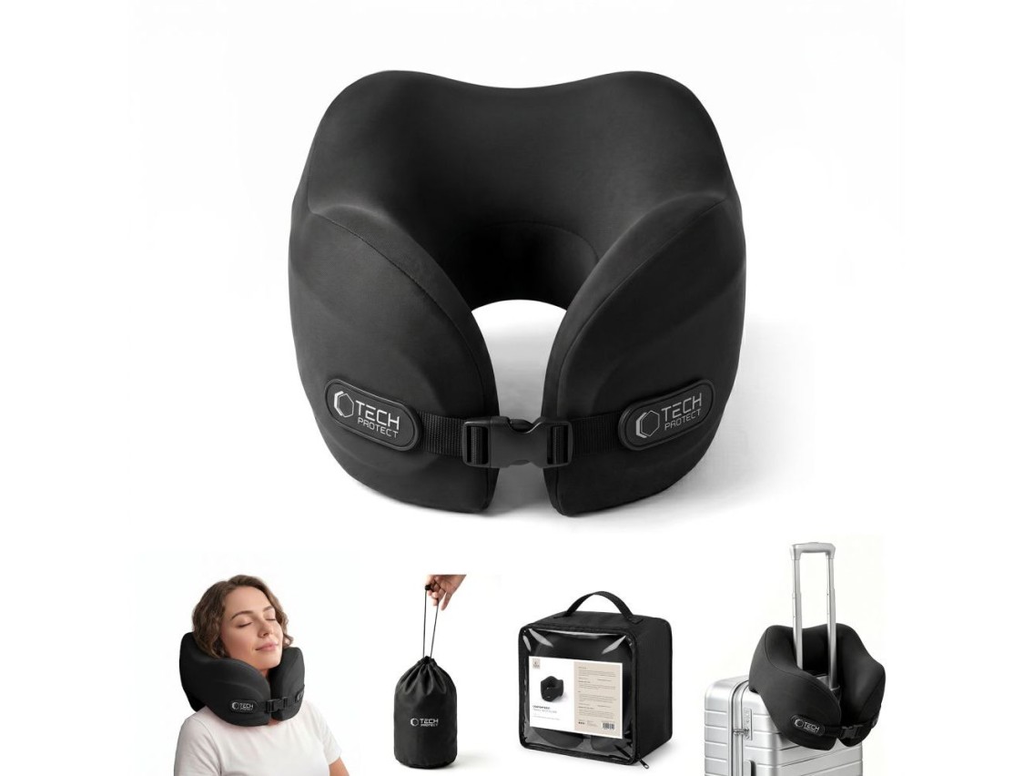 Travesseiro de viagem Tech-Protect ComfortRest - Preto