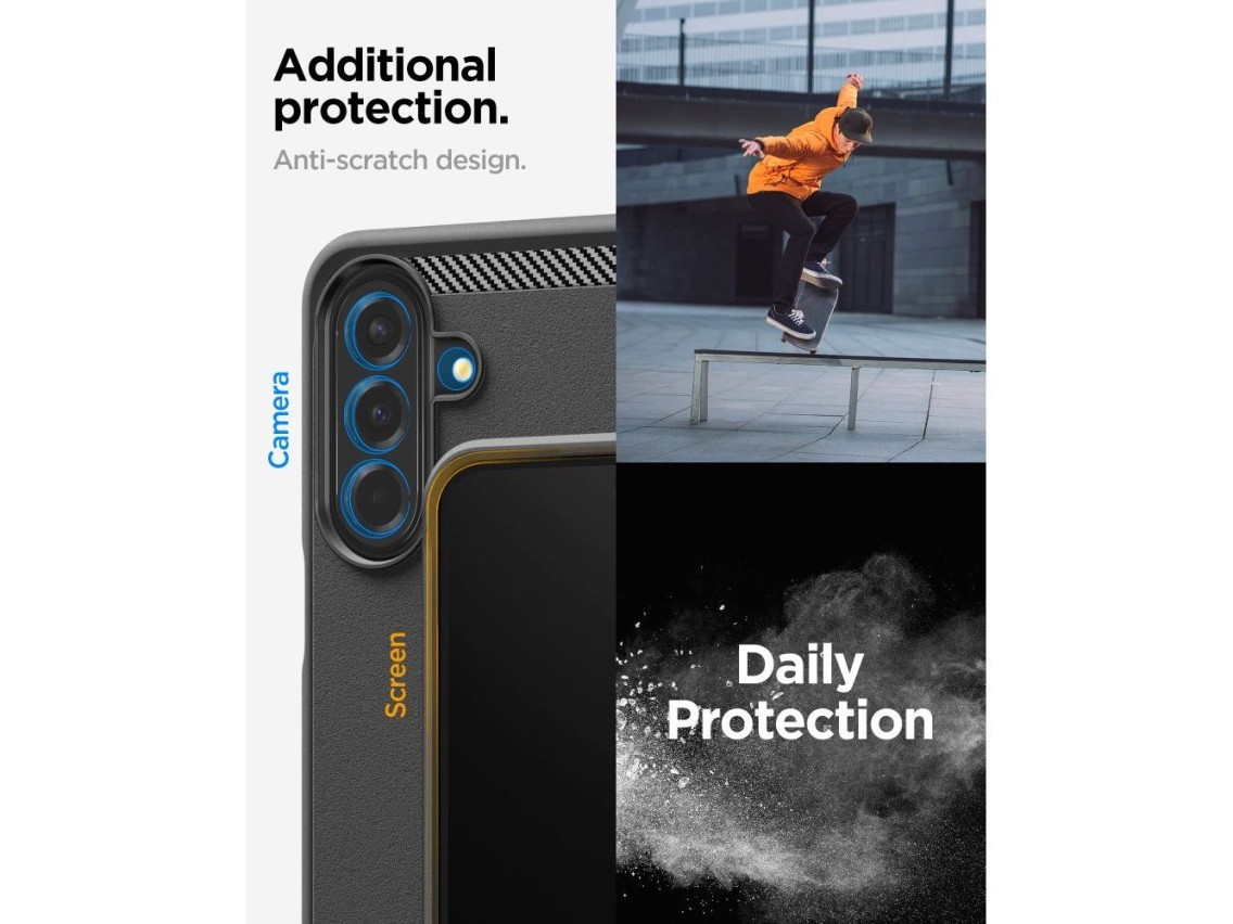 Capa Spigen Rugged Armor para Samsung Galaxy A27 5G - Preto Fosco