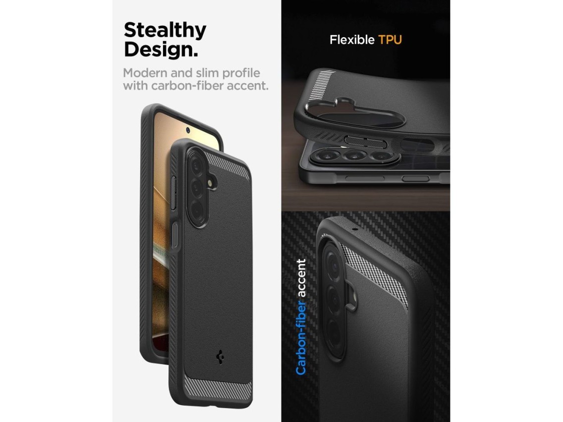 Capa Spigen Rugged Armor para Samsung Galaxy A27 5G - Preto Fosco