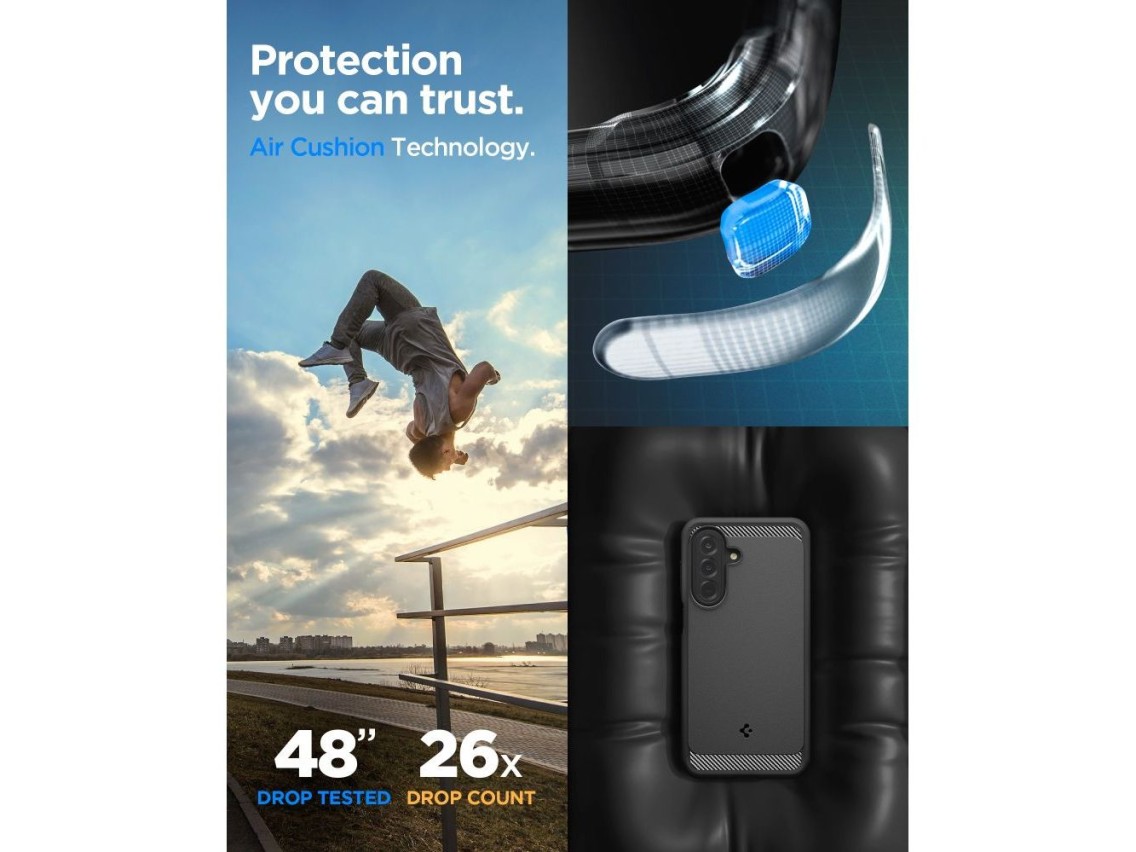 Capa Spigen Rugged Armor para Samsung Galaxy A27 5G - Preto Fosco