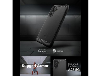 Spigen Rugged Armor Case for Samsung Galaxy A27 5G - Matte Black Spigen Rugged Armor Case for Samsung Galaxy A27 5G - Matte Black
