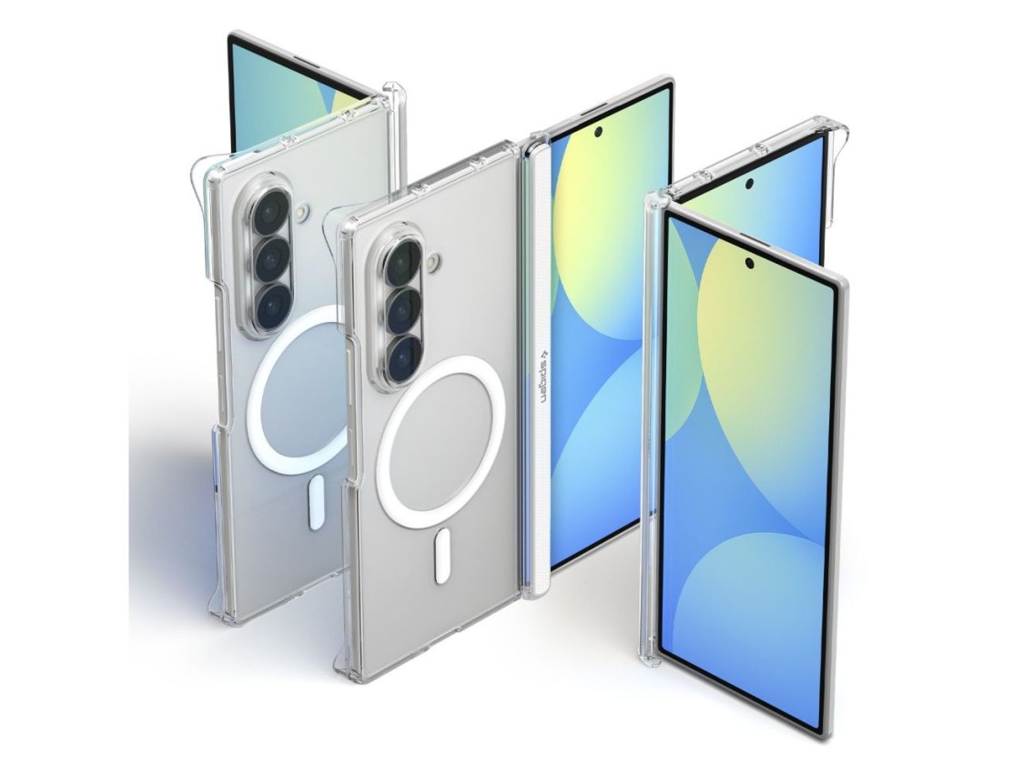 Capa Spigen AirSkin Zero MagFit MagSafe para Samsung Galaxy Z Fold 8 Ultra - Transparente e Branca