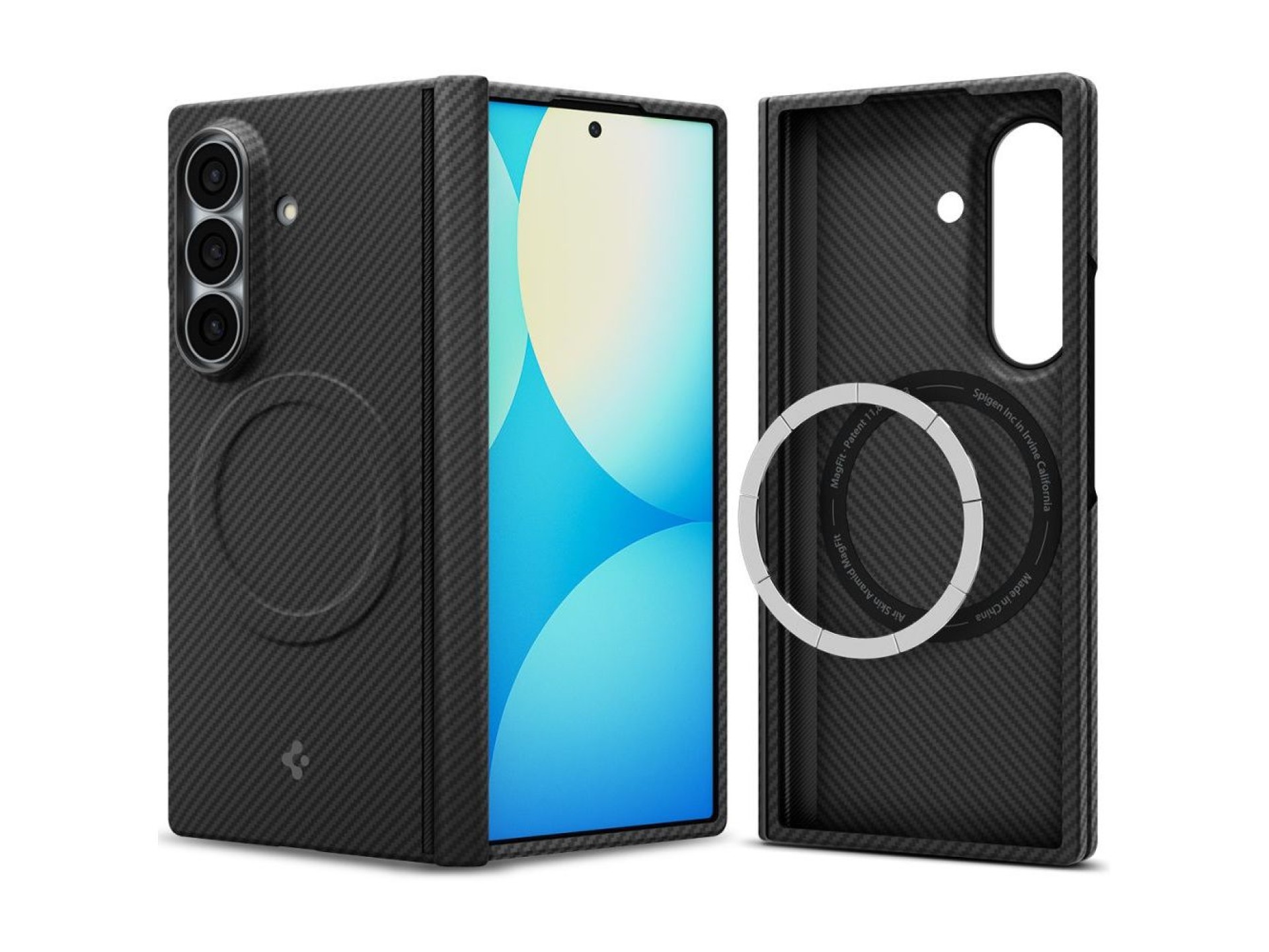 Capa Spigen AirSkin Aramid MagFit MagSafe para Samsung Galaxy Z Fold 8 Ultra - Preta