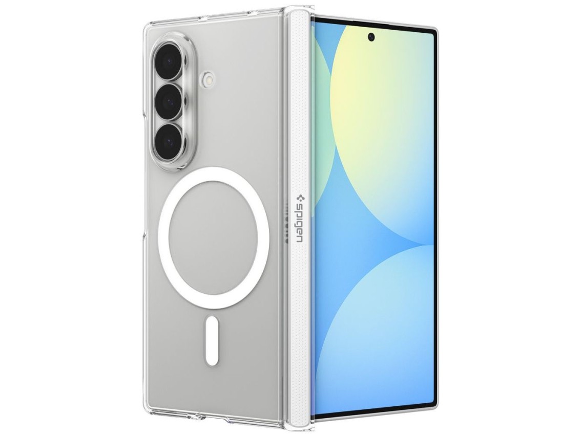 Capa Spigen AirSkin Zero MagFit MagSafe para Samsung Galaxy Z Fold 8 Ultra - Transparente e Branca