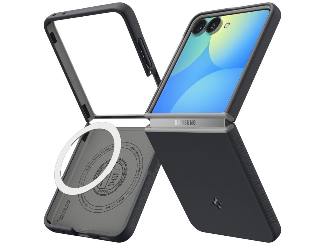 Spigen Nano Pop MagSafe Case for Samsung Galaxy Z Flip 8 - Black and Gray