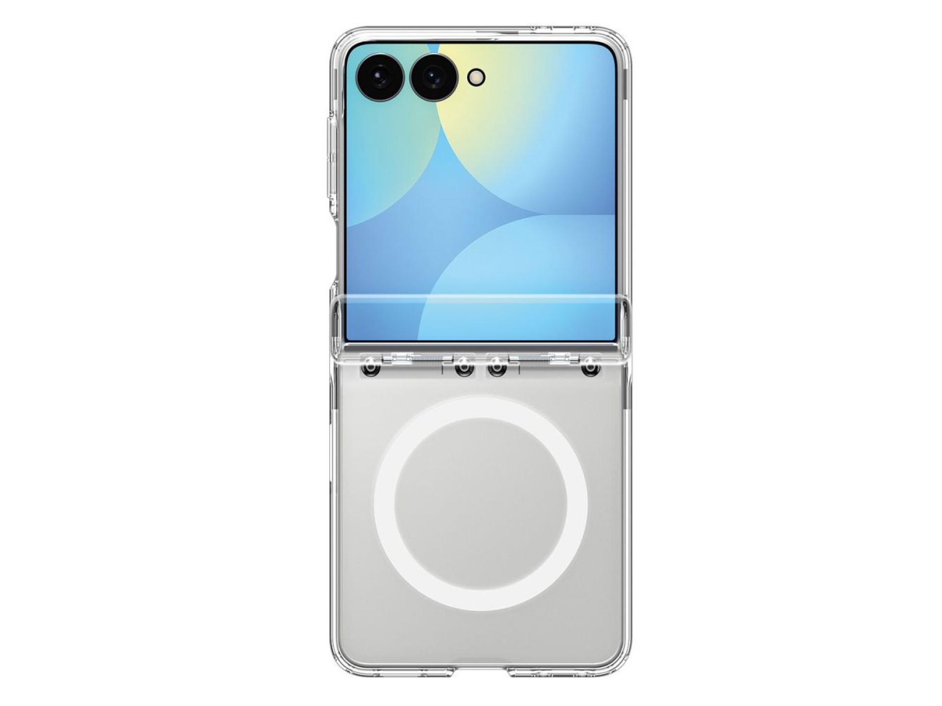 Spigen Ultra Hybrid Pro MagSafe Case for Samsung Galaxy Z Flip 8 - Clear and White