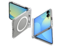 Funda Spigen Ultra Hybrid Pro MagSafe para Samsung Galaxy Z Flip 8 - Transparente y blanca