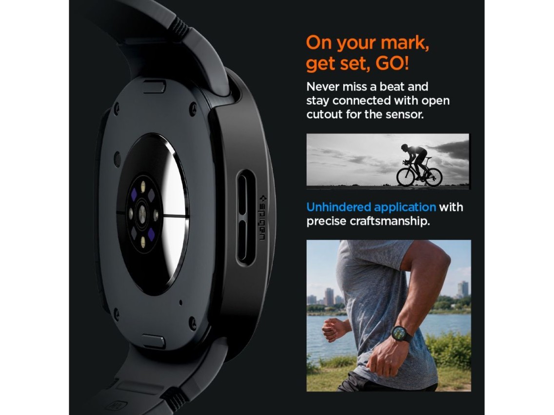 Funda Spigen Thin Fit 360 para Samsung Galaxy Watch de 40 mm - Negra