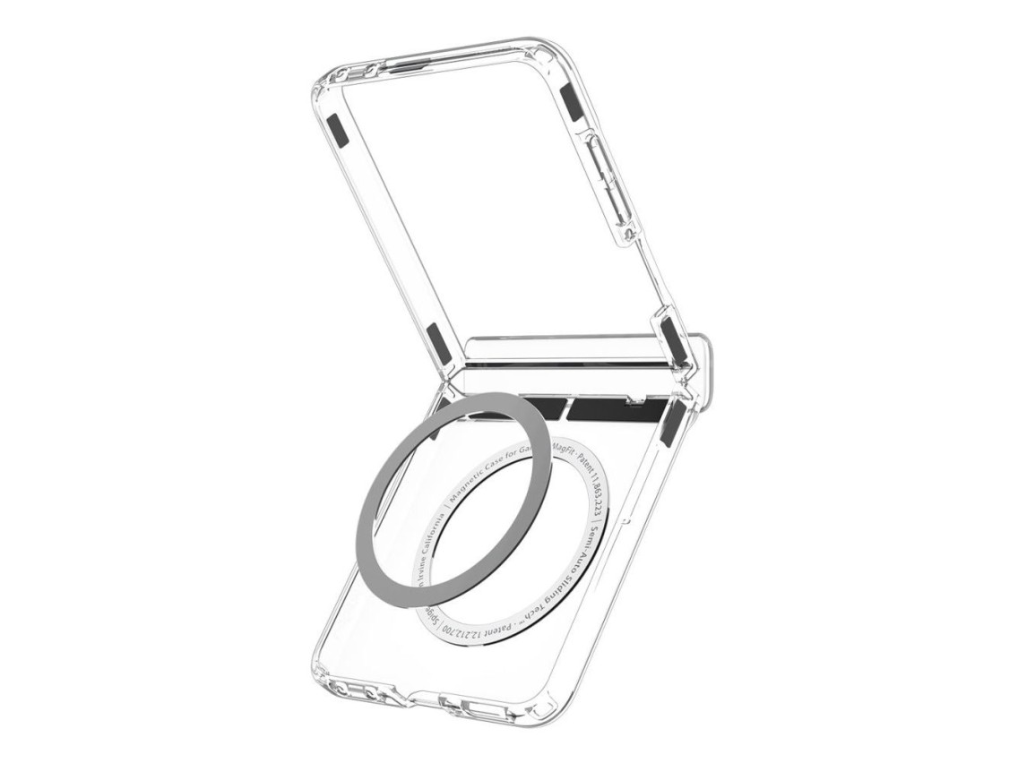 Spigen Ultra Hybrid Pro MagSafe Case for Samsung Galaxy Z Flip 8 - Clear and White
