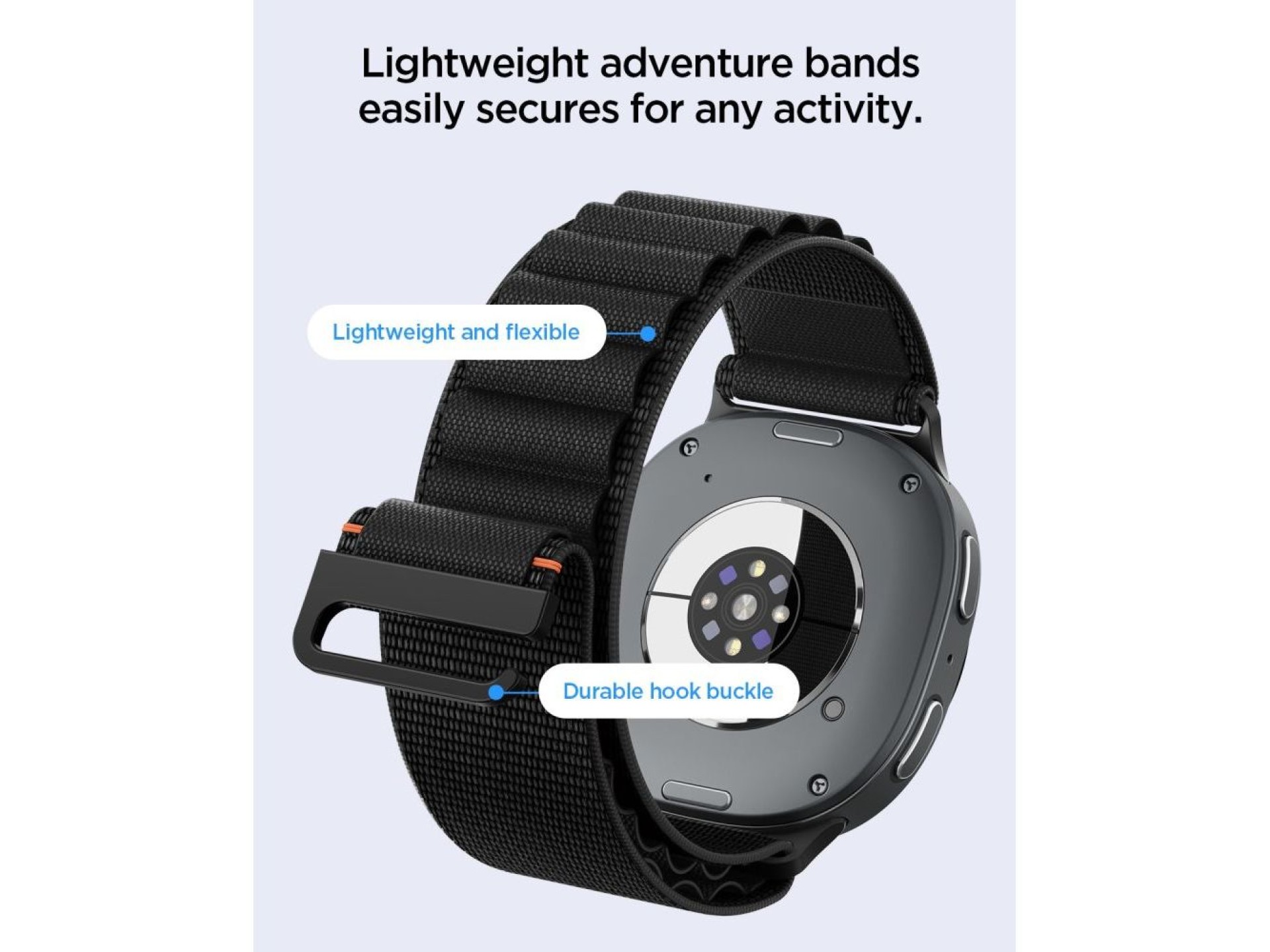 Spigen WBF1 Strap for Samsung Galaxy Watch 40/44/46 mm - Black