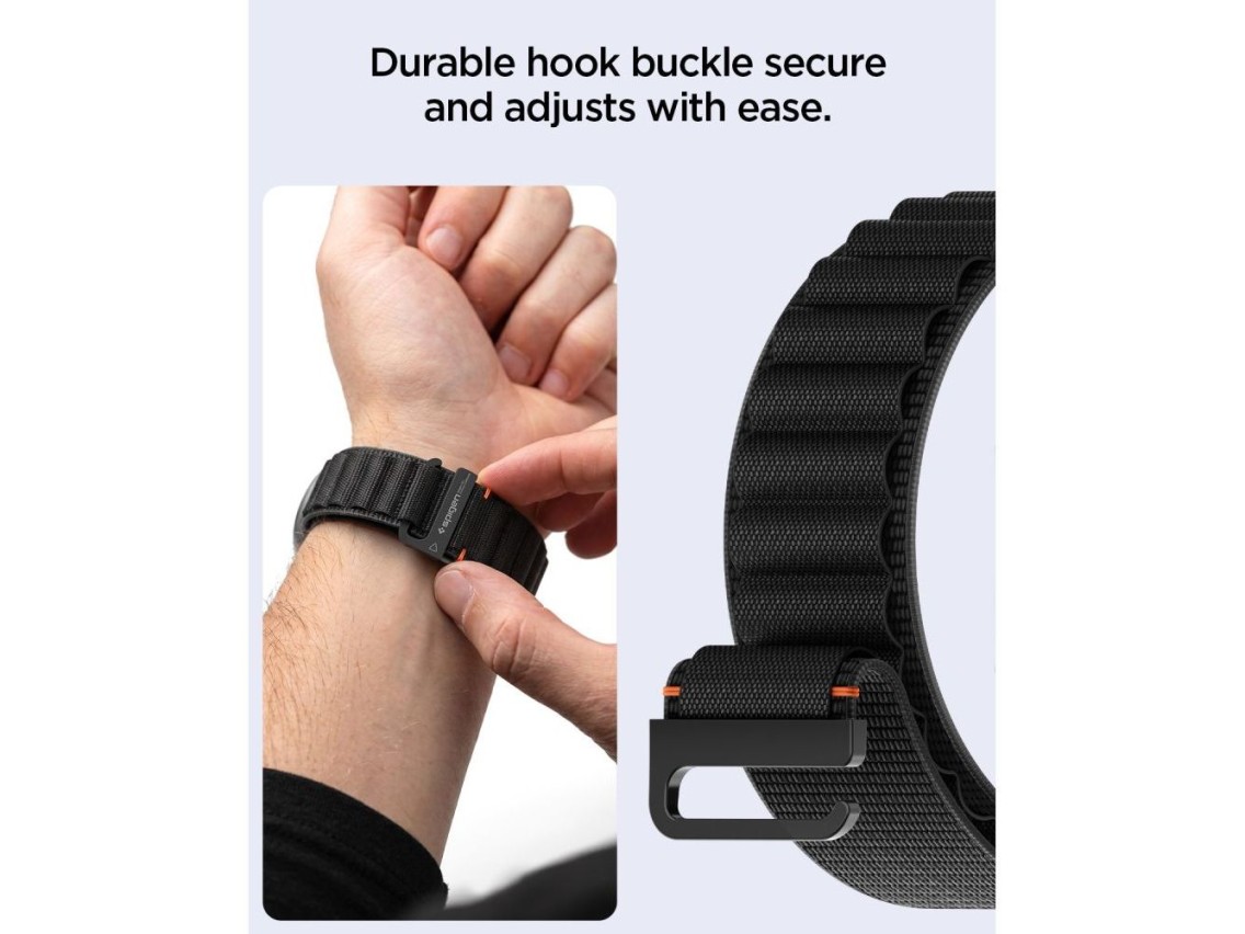 Pulseira Spigen WBF1 para Samsung Galaxy Watch 40/44/46 mm - Preta