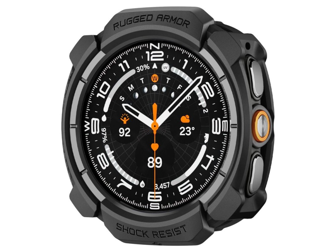 Spigen Rugged Armor Case for Samsung Galaxy Watch Ultra 47mm - Matte Black