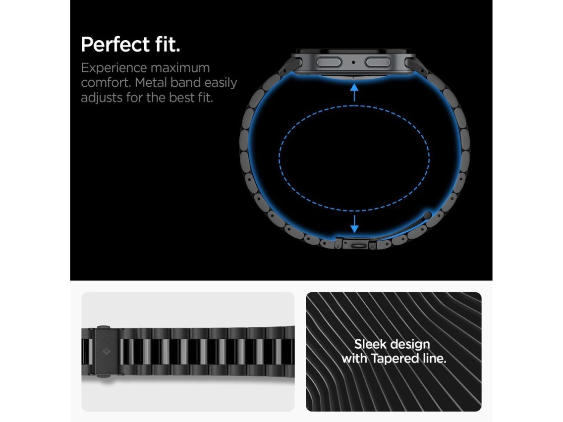 Pulseira Spigen Modern Fit Band 316L para Samsung Galaxy Watch 40/44/46 mm - Preta