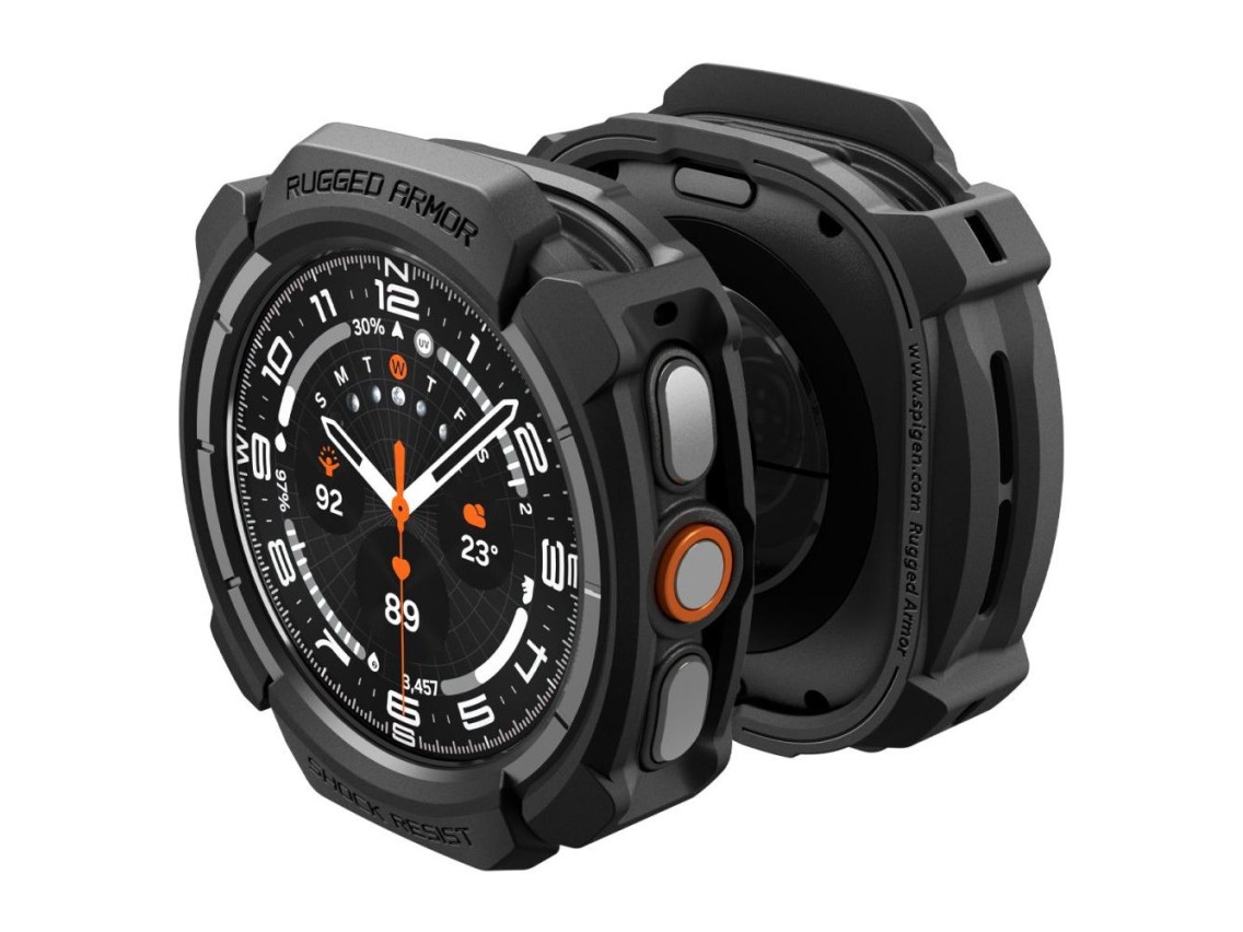 Spigen Rugged Armor Case for Samsung Galaxy Watch Ultra 47mm - Matte Black