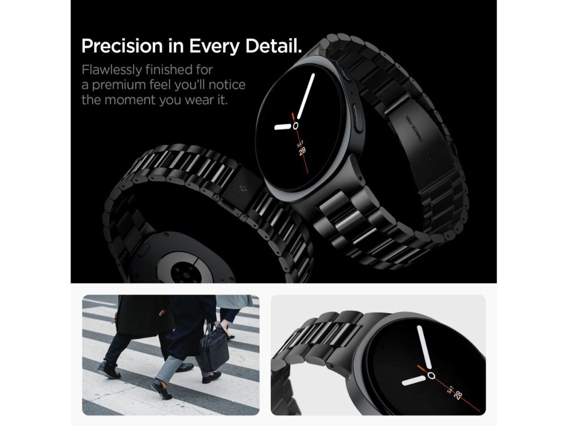 Pulseira Spigen Modern Fit Band 316L para Samsung Galaxy Watch 40/44/46 mm - Preta