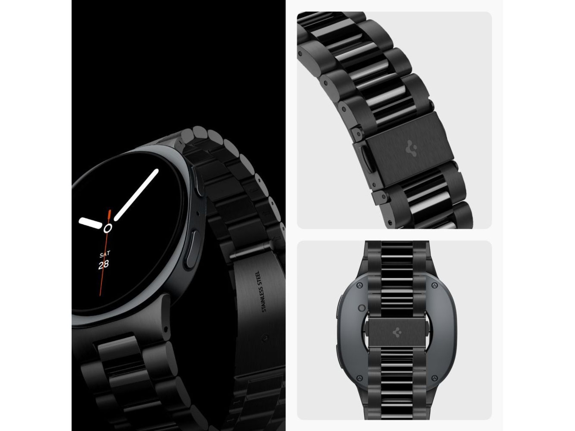 Pulseira Spigen Modern Fit Band 316L para Samsung Galaxy Watch 40/44/46 mm - Preta