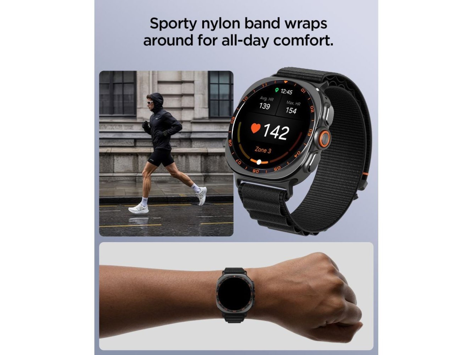 Pulseira Spigen WBF1 para Samsung Galaxy Watch Ultra 47mm - Preta