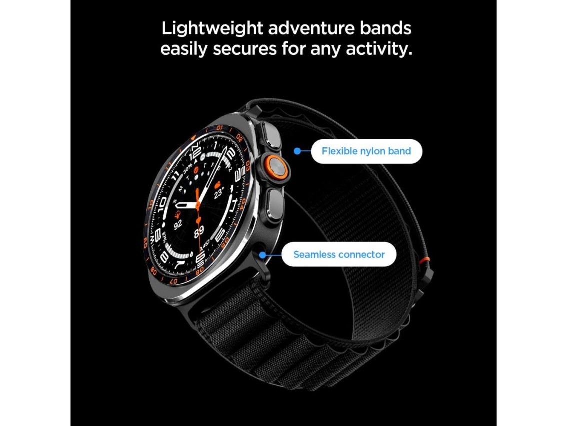 Pulseira Spigen WBF1 para Samsung Galaxy Watch Ultra 47mm - Preta