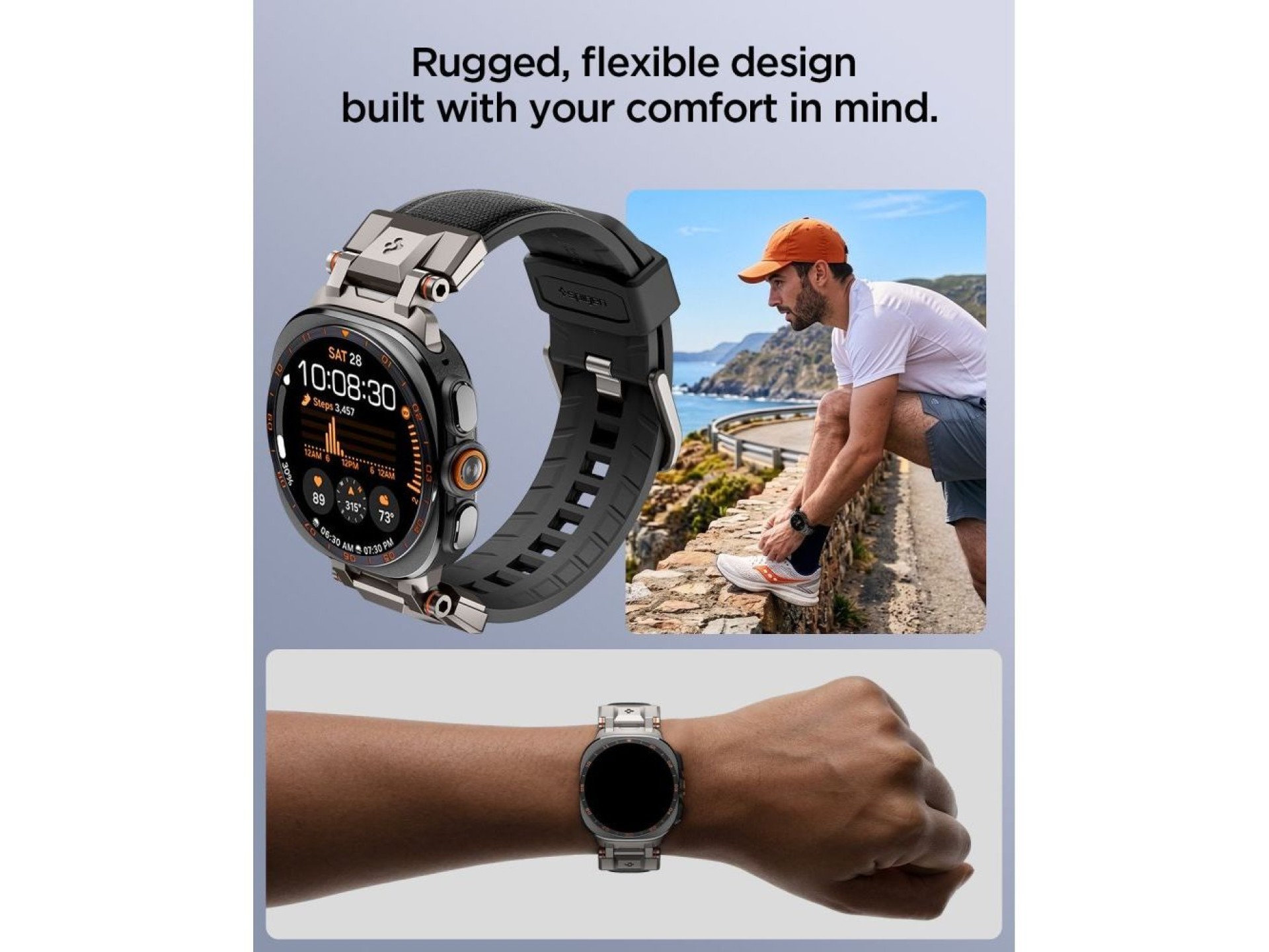 Correa Spigen DuraPro Armor para Samsung Galaxy Watch Ultra de 47 mm - Negra