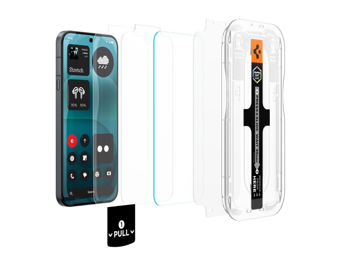 Spigen Glas.tR EZ Fit Pro Paquete de 2 protectores de pantalla de vidrio templado para iPhone 4A Pro