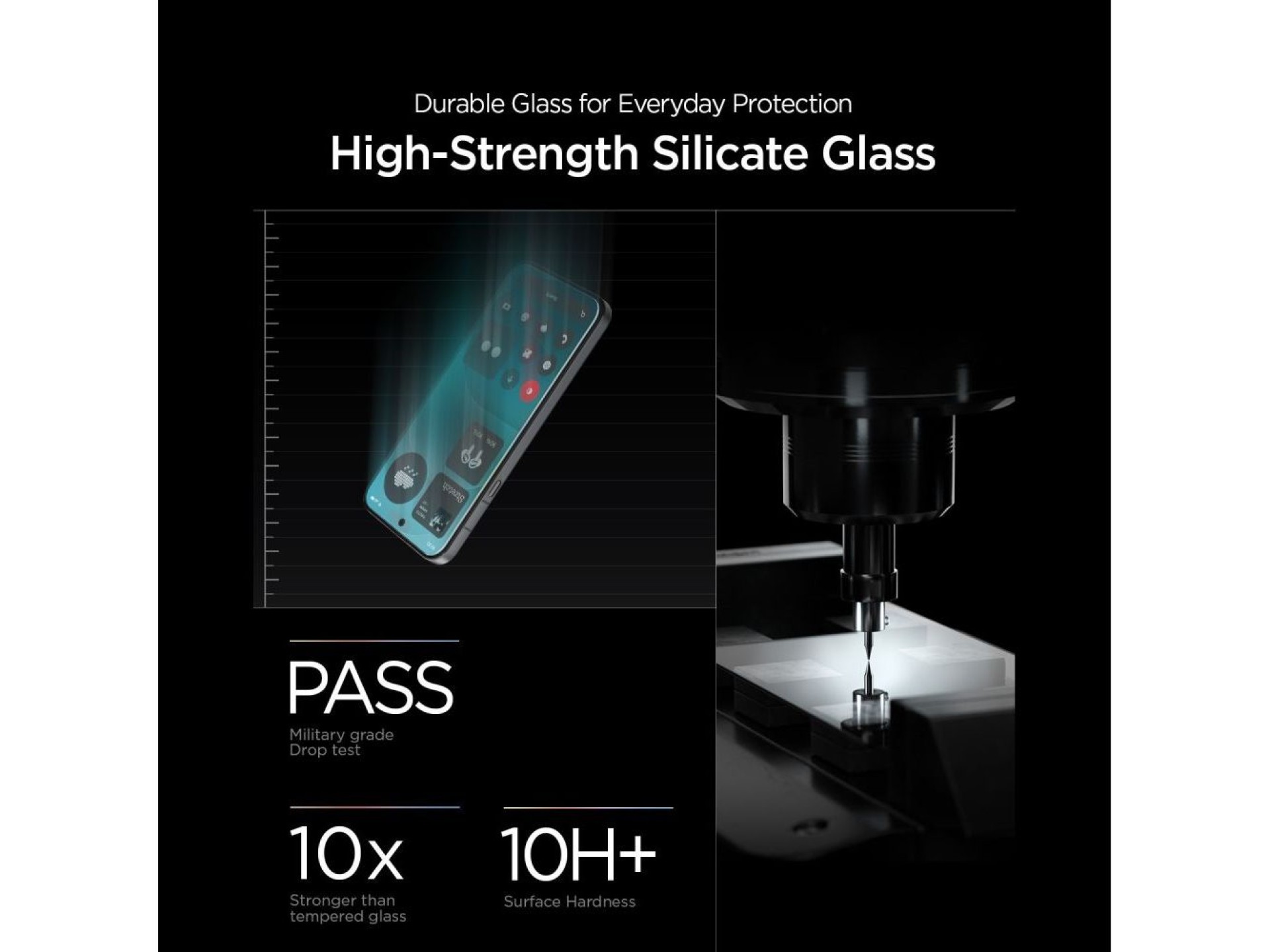 Spigen Glas.tR EZ Fit Pro Paquete de 2 protectores de pantalla de vidrio templado para iPhone 4A Pro