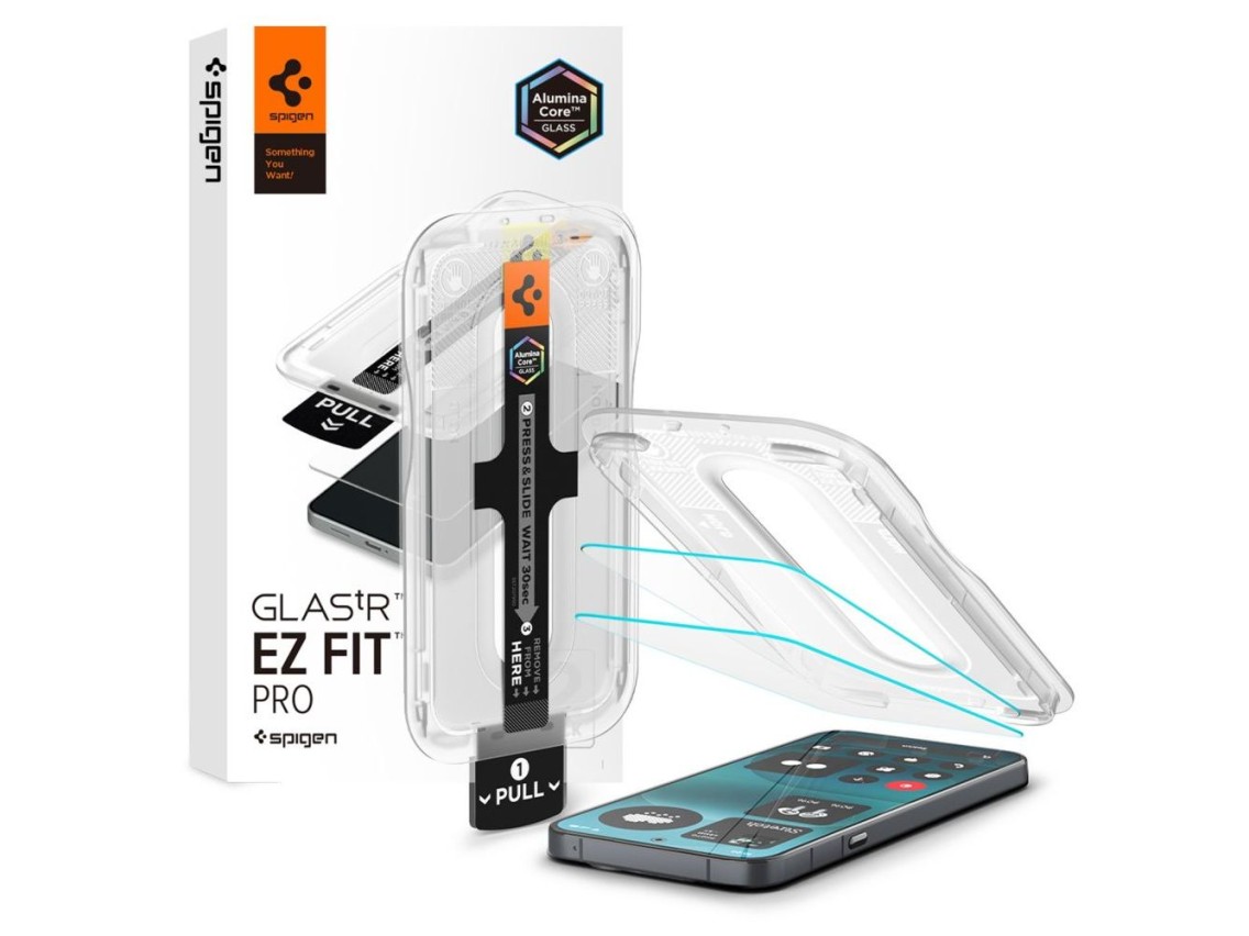 Spigen Glas.tR EZ Fit Pro Paquete de 2 protectores de pantalla de vidrio templado para iPhone 4A Pro