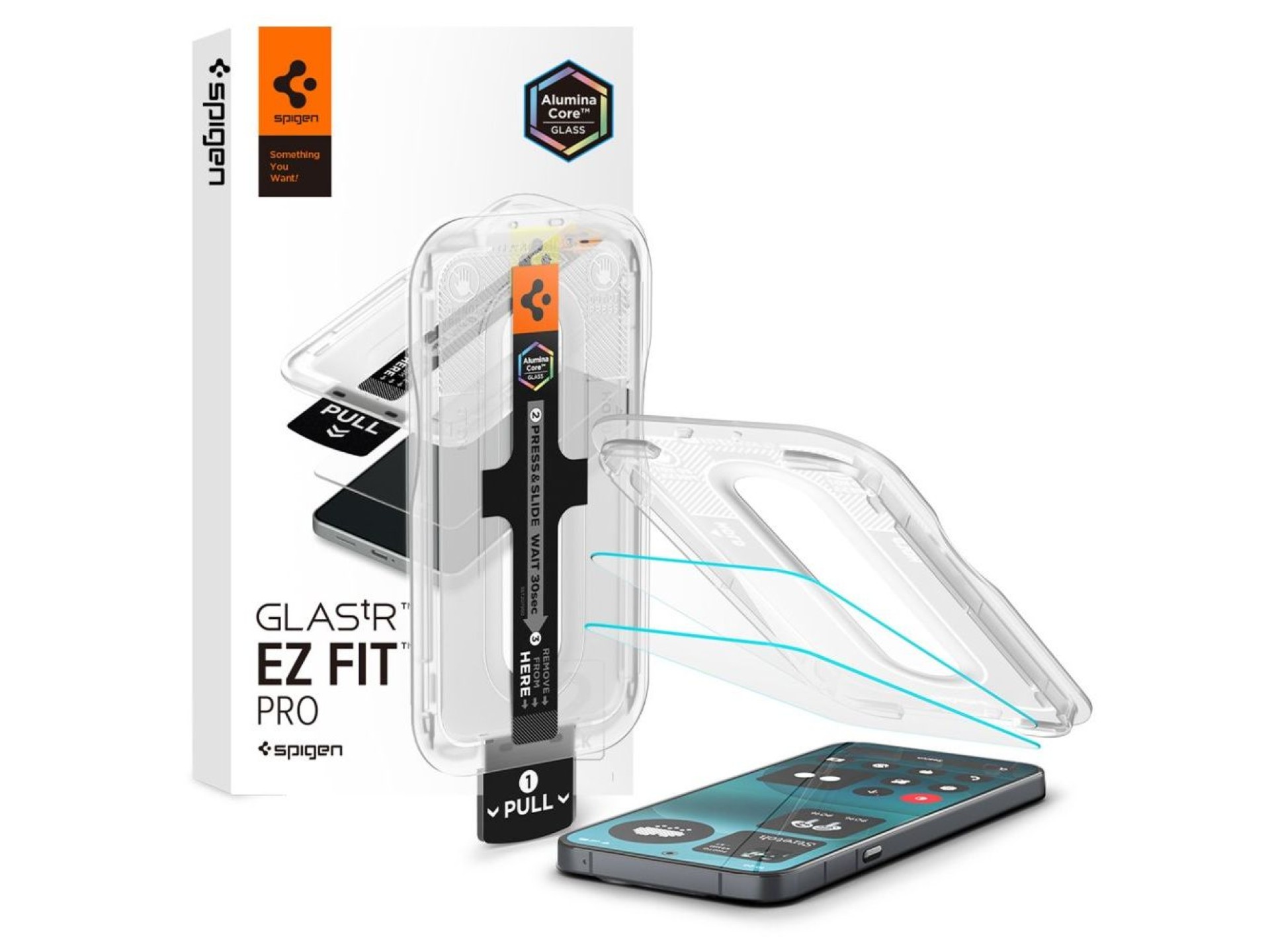 Spigen Glas.tR EZ Fit Pro Paquete de 2 protectores de pantalla de vidrio templado para iPhone 4A Pro