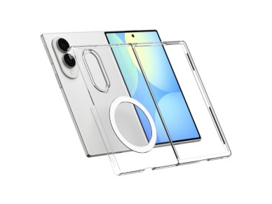 Funda Spigen AirSkin MagFit MagSafe para Samsung Galaxy Z Fold 8 - Transparente y blanca