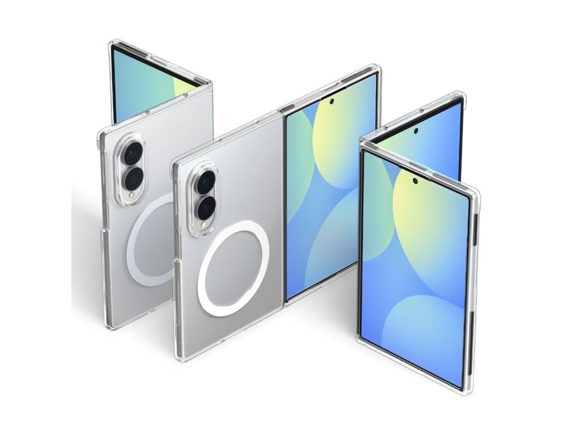 Spigen AirSkin MagFit MagSafe Case for Samsung Galaxy Z Fold 8 - Clear and White