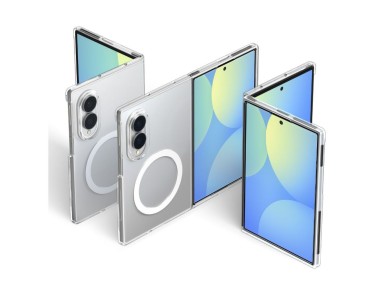 Funda Spigen AirSkin MagFit MagSafe para Samsung Galaxy Z Fold 8 - Transparente y blanca