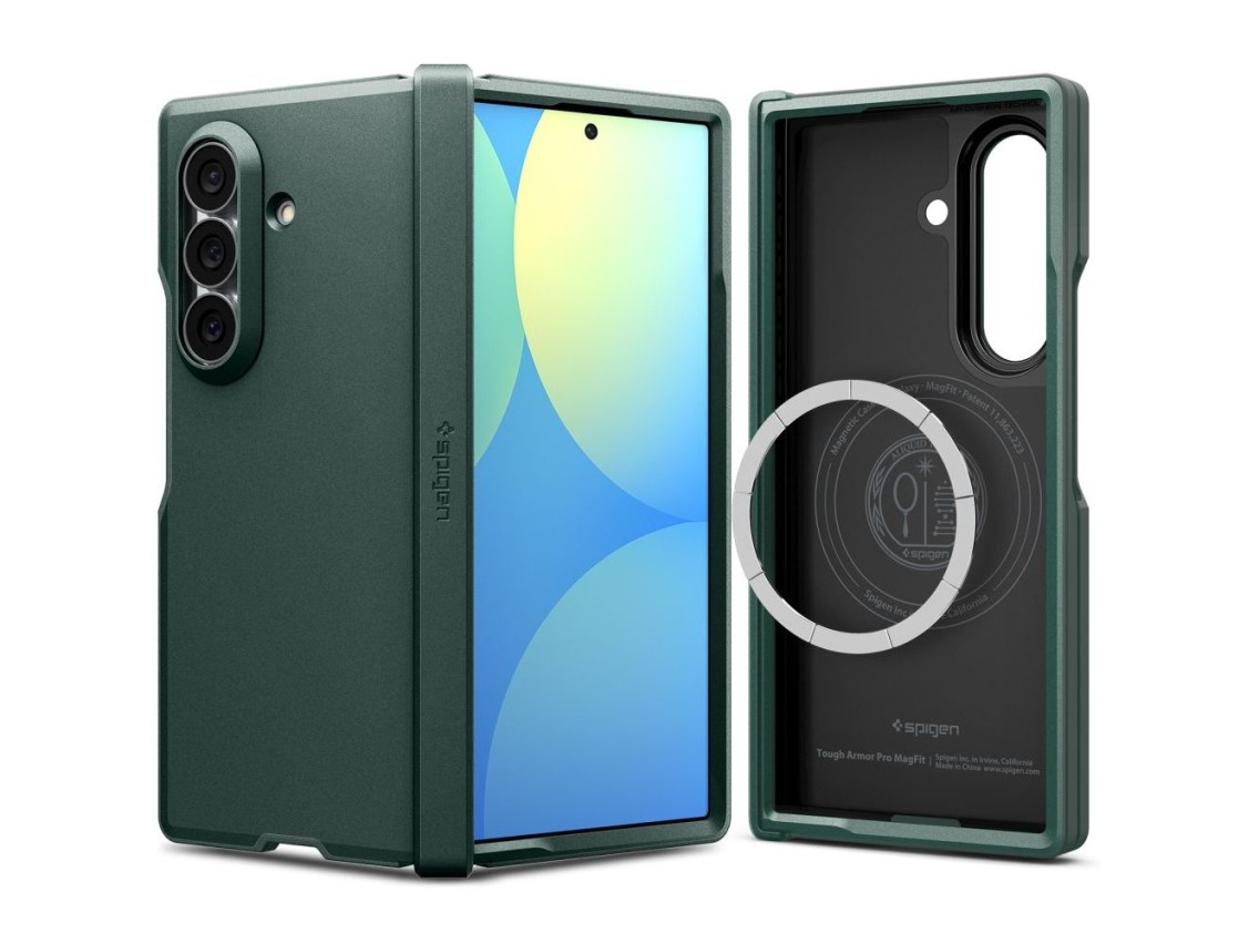 Capa Spigen Tough Armor Pro MagFit MagSafe para Samsung Galaxy Z Fold 8 Ultra - Verde Escuro