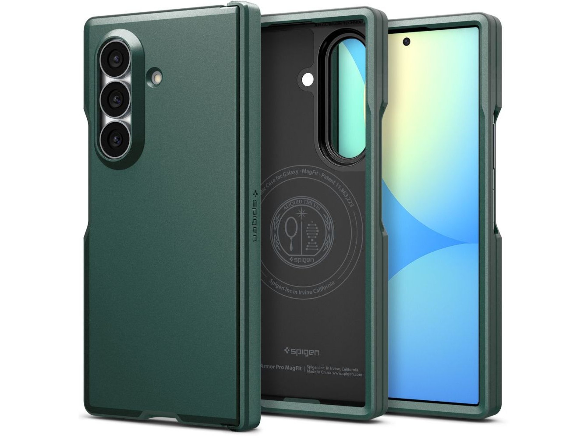Capa Spigen Tough Armor Pro MagFit MagSafe para Samsung Galaxy Z Fold 8 Ultra - Verde Escuro