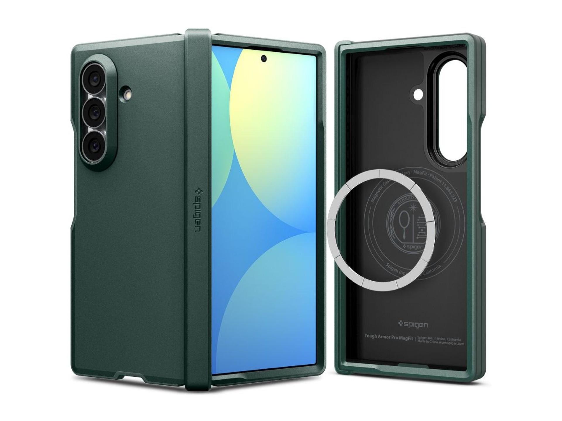 Capa Spigen Tough Armor Pro MagFit MagSafe para Samsung Galaxy Z Fold 8 Ultra - Verde Escuro