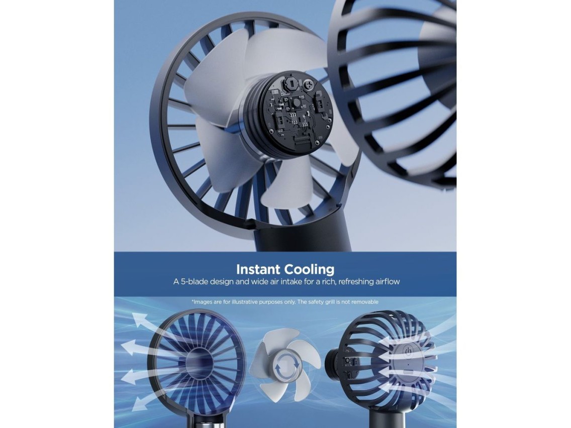 Ventilador portátil de mano Spigen A905 Mini - Negro