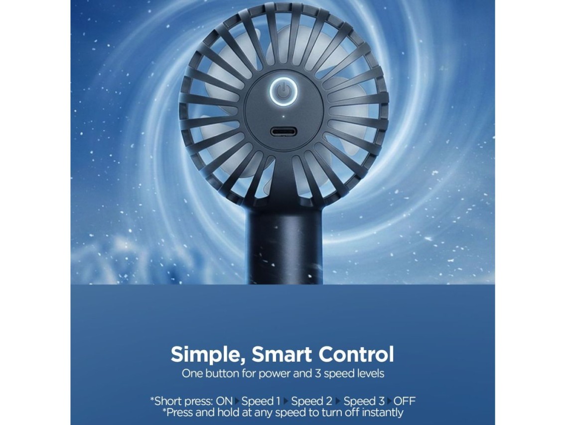 Ventilador portátil de mano Spigen A905 Mini - Negro