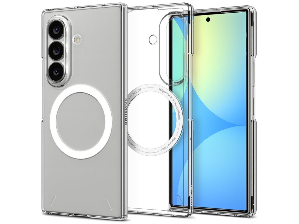 Capa Spigen AirSkin MagFit para Samsung Galaxy Z Fold 8 Ultra - Transparente e Branca
