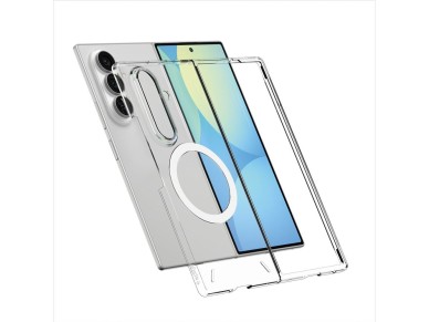 Capa Spigen AirSkin MagFit para Samsung Galaxy Z Fold 8 Ultra - Transparente e Branca Capa Spigen AirSkin MagFit para Samsung Galaxy Z Fold 8 Ultra - Transparente e Branca