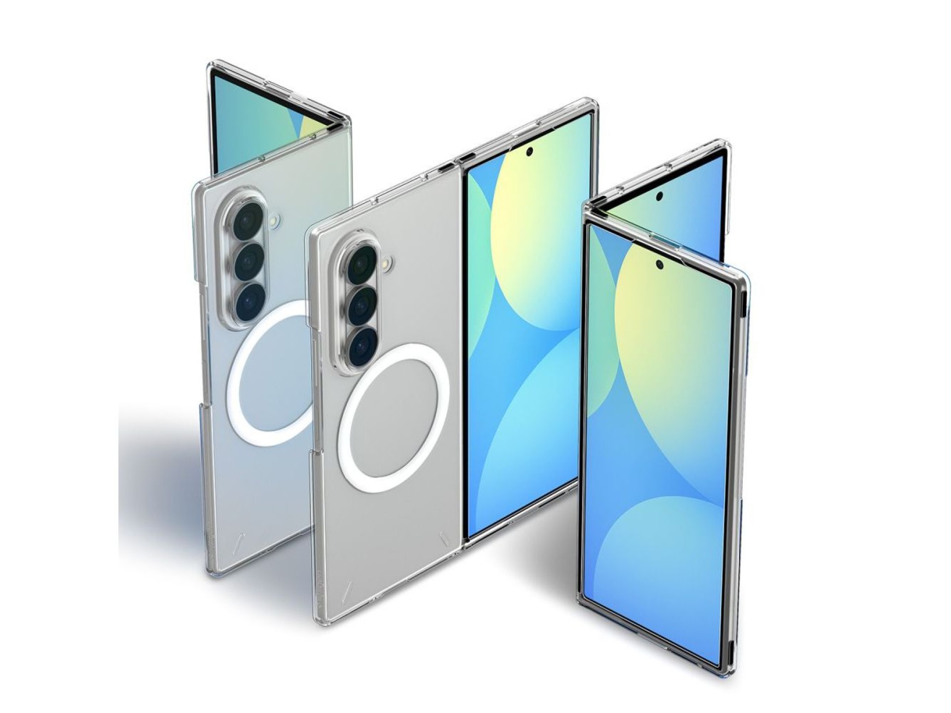 Capa Spigen AirSkin MagFit para Samsung Galaxy Z Fold 8 Ultra - Transparente e Branca