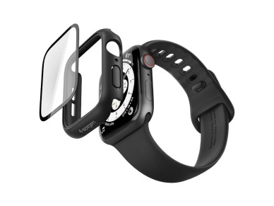 Capa Spigen Thin Fit 360 para Apple Watch 44mm - Preta Capa Spigen Thin Fit 360 para Apple Watch 44mm - Preta