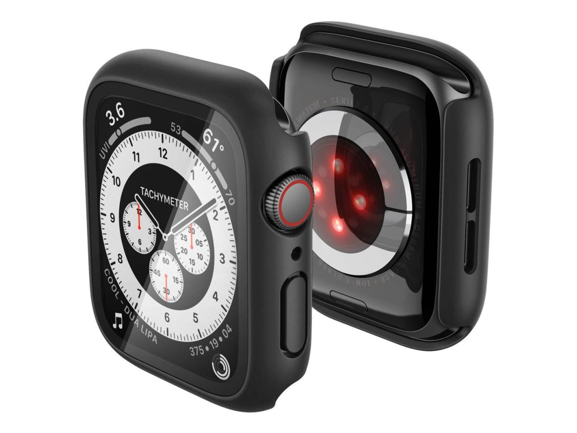 Capa Spigen Thin Fit 360 para Apple Watch 44mm - Preta