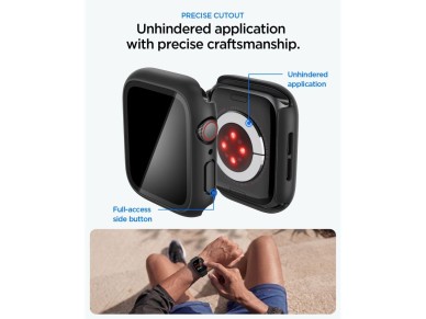 Capa Spigen Thin Fit 360 para Apple Watch 44mm - Preta Capa Spigen Thin Fit 360 para Apple Watch 44mm - Preta