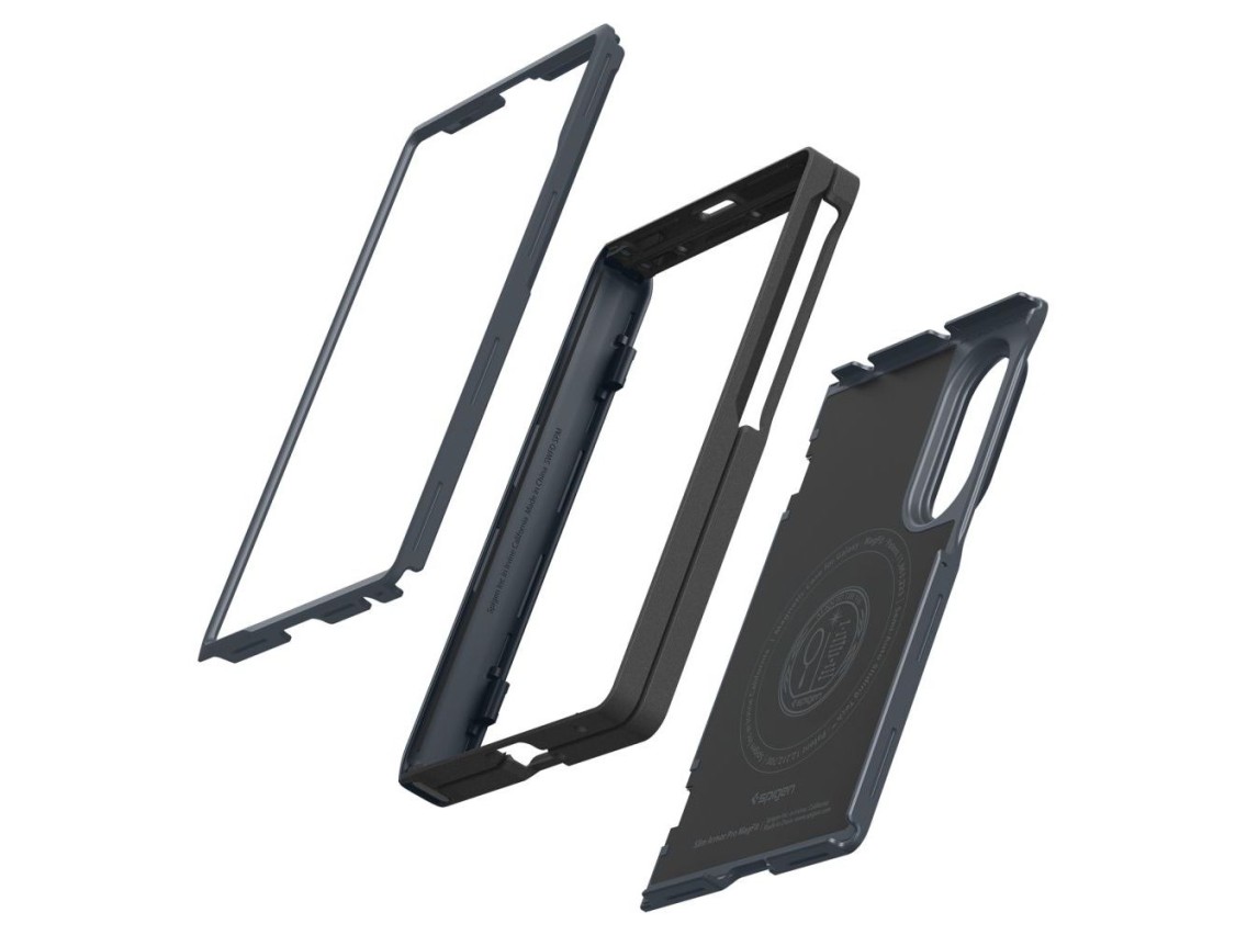 Capa Spigen Slim Armor Pro Magsafe para Samsung Galaxy Z Fold 8 - Cinza Escuro