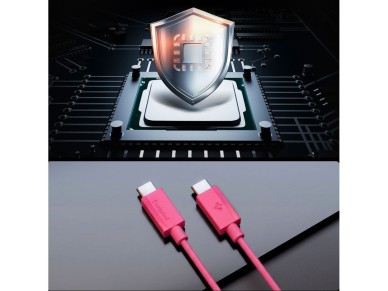 Spigen Essential EB6015CC USB-C Cable 60W 100 cm - Pink Spigen Essential EB6015CC USB-C Cable 60W 100 cm - Pink