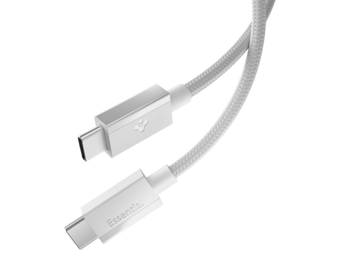 Cabo USB-C Spigen Essential EB6015CC 60W 150 cm - Branco