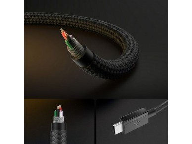 Spigen Essential EB6015CC USB-C Cable 60W 150 cm - Black Spigen Essential EB6015CC USB-C Cable 60W 150 cm - Black