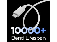Spigen Essential EB6015CC USB-C Cable 60W 150 cm - White Spigen Essential EB6015CC USB-C Cable 60W 150 cm - White