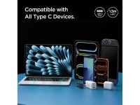 Cabo USB-C Spigen Essential EB6015CC 60W 150 cm - Cinza Escuro Cabo USB-C Spigen Essential EB6015CC 60W 150 cm - Cinza Escuro